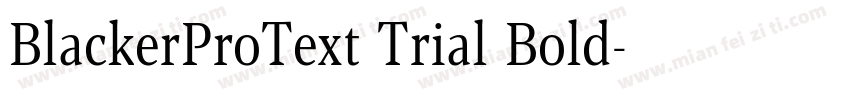 BlackerProText Trial Bold字体转换